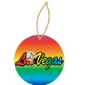 Las Vegas w/ Royal Flush Ornament w/ Clear Mirrored Back (10 Sq. Inch)